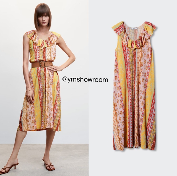 Mango Dresses & Skirts - MANGO Ruffle printed dress